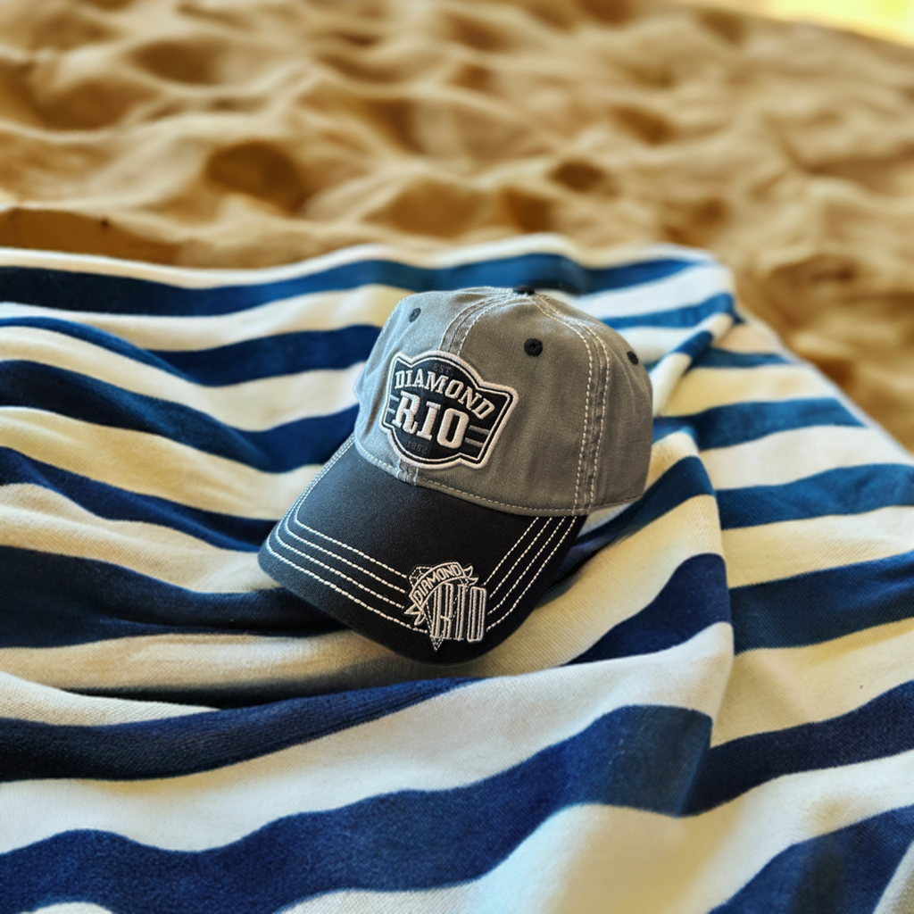 Diamond Rio Embroidered Cap - Dark Grey/ Silver