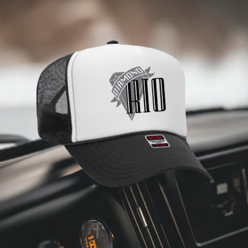 Diamond Rio Black & White Trucker Hat
