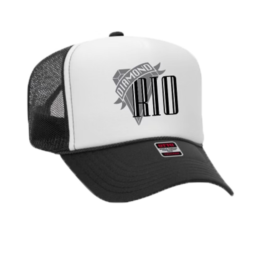Diamond Rio Black & White Trucker Hat