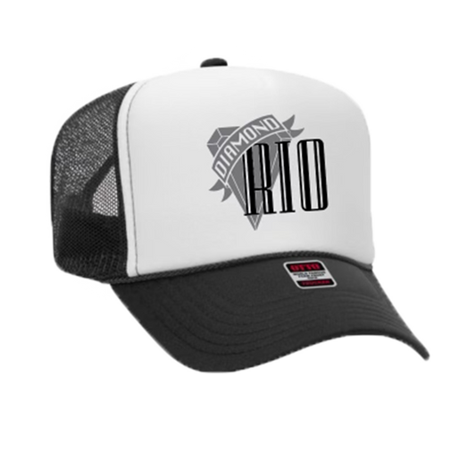 Diamond Rio Black & White Trucker Hat